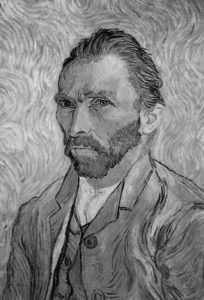 Van Gogh Self Portriat B/W